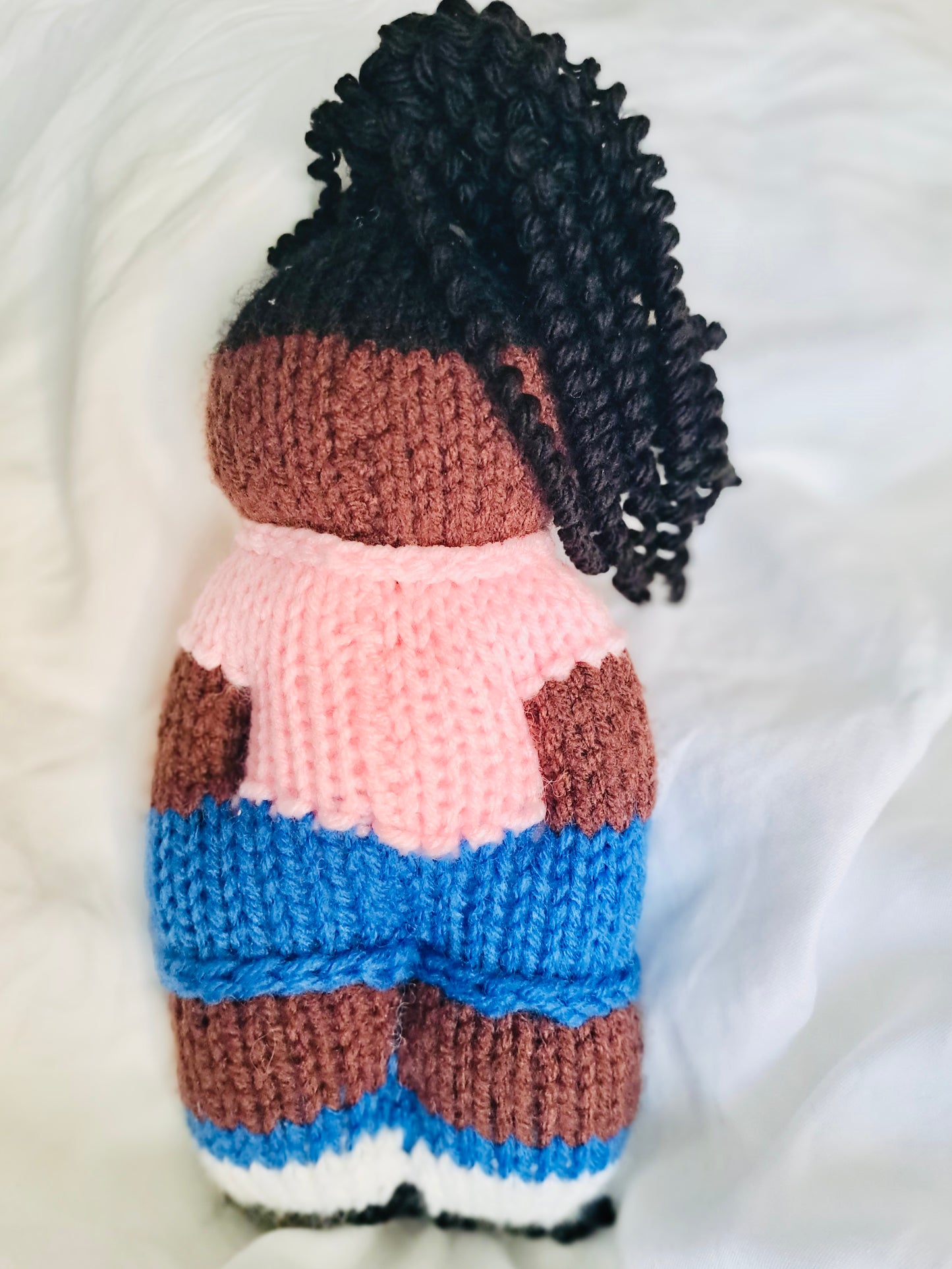 Knit doll - Cancer Awareness