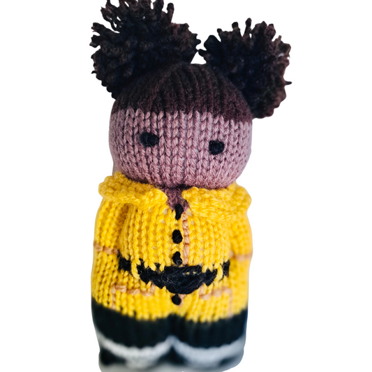 Black knit doll - Adventure girl